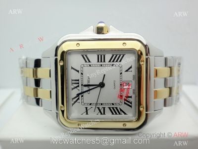Panthere De Cartier Silver Dial Two Tone Men Watch 38mm watches
