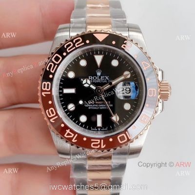 Copy Rolex GMT Master II Root-beer ETA2836 V3 Watch Noob Factory Replica Watches watches
