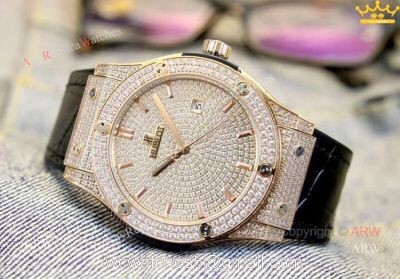 Best ARW Replica Watches Hublot Classic Fusion Iced Out Watch watches