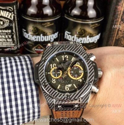 Fake Hublot Geneve Big Bang Unico King Chronograph Watches Silver Case 45mm watches