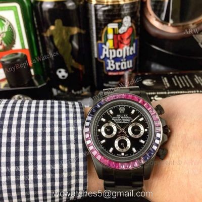 Rolex Daytona Rainbow Replica Watch Limited Edition All Black watches