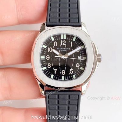 Copy Patek Philippe Aquanaut Luce 5067A SS Black Dial Watch Swiss Grade 1 watches