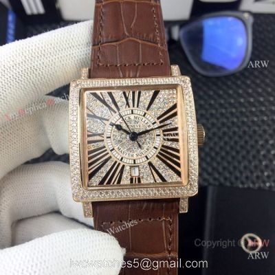 Clone Franck Muller Master Square Rose Gold Diamond Watch Automatic Movement watches