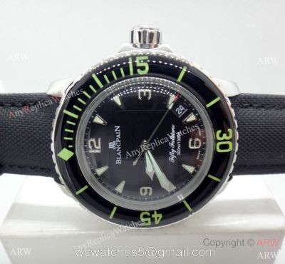 Fake Blancpain Fifty Fathoms Black Dial SS Watch Swiss Quality watches