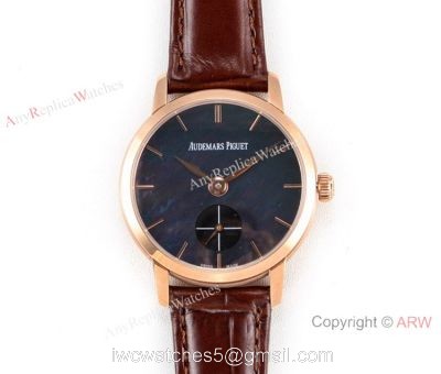 GB Factory replica Audemars Piguet Jules Audemars Rose Gold Black MOP Dial Watch watches