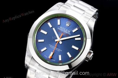 EX Factory Eta2836 Swiss Rolex Milgauss Blue Replica Watch 40mm watches