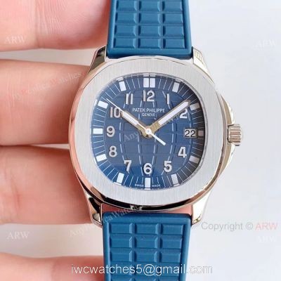 JJF Swiss Replica Patek Philippe Aquanaut Luce SS Blue Dial Watch 35mm watches