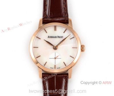 GBF Replica Audemars Piguet Jules Audemars Cal.3090 Watch Rose Gold White MOP Dial watches