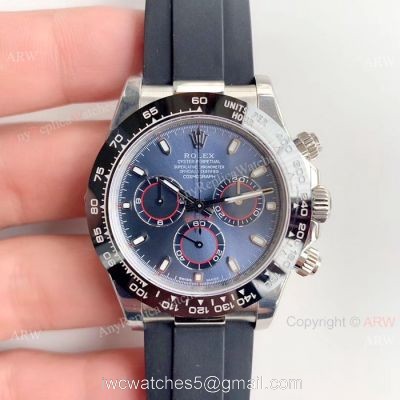 Noob Swiss 4130 Rolex Daytona Watch Blue Dial Rolex Oysterflex Replica Watch watches