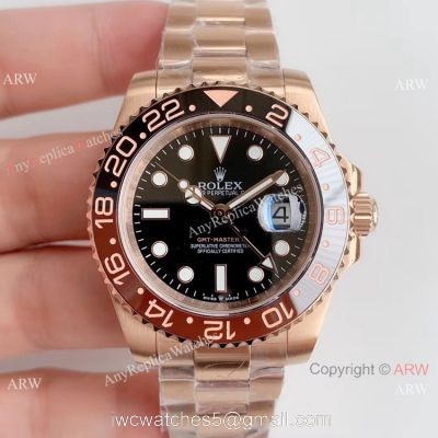 Noob Factory Replica Watches Rolex GMT-Master II Rose Gold watch watches
