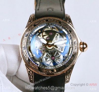 Corum Bubble Squelette &8216;Tattoo Rose Gold Watch Replica Corum Watches watches