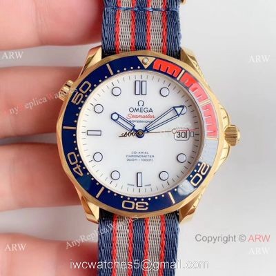 OM Factory Omega Commanders 007 James Bond Watch Replica Yellow Gold watches