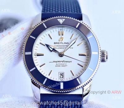(GF) Swiss Breitling Superocean Heritage II B20 SS Blue Rubber Strap Watch watches