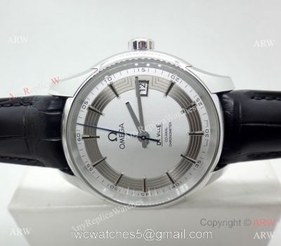 (VSF) Swiss Replica Omega De Ville Hour Vision Silver Dial Watch 41mm watches