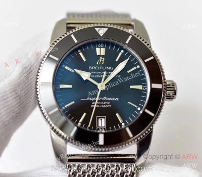 (GF) Replica Breitling Superocean Heritage II Stainless Steel Black Watch 42mm watches