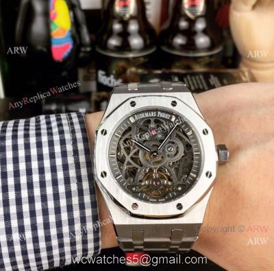 Fake AP Skeleton Royal Oak Stainless Steel 43mm Watch watches