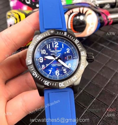Breitling Colt Skyracer Chronometer Copy Watch Blue Rubber Strap watches