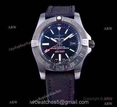 Replica Breitling Avenger II GMT 2836 SS Black Dial Watch GF Factory watches