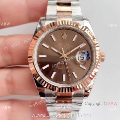 Copy Rolex Datejust 2-Tone Rose Gold 126331 ETA 2824 Watch Rolex AR Factory watches