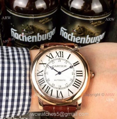 New Replica Cartier Ronde Solo Watches Rose Gold Automatic Movement watches