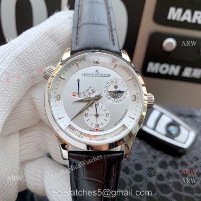New Copy Jaeger LeCoultre Master Ultra Thin Reserve de Marche Watch SS Silver Face watches