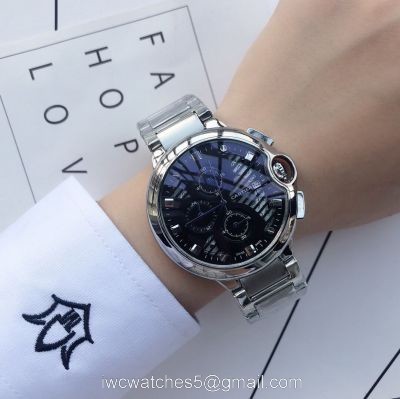 Faux Cartier Ballon Bleu Black Dial Watch For Men watches