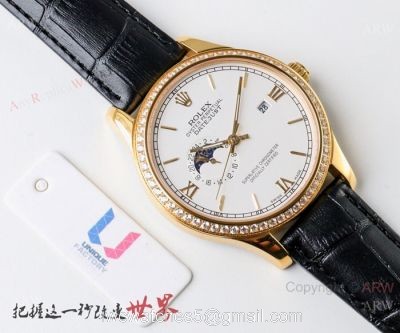 New Copy Rolex Datejust Moonphase Gold Watch Swiss 8217 Movement watches