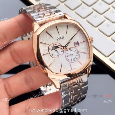 Buy Replica Piaget Moonphase Watch 42mm Two Tone Rose Gold watches