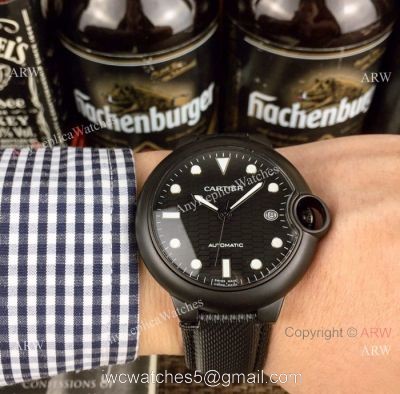 Replica Cartier Ballon Bleu de Black PVD watches New Model watches