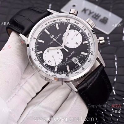 High Quality Copy Hamilton Grand Complications Men Watch SS Black Dial watches