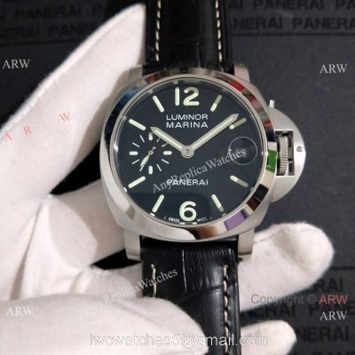 Best Replica Panerai Luminor Marina SS Black Dial Watch 40mm Women watches