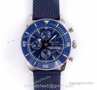 GB factory Breitling SuperOcean Heritage II day-date Replica Watch Blue Dial watches