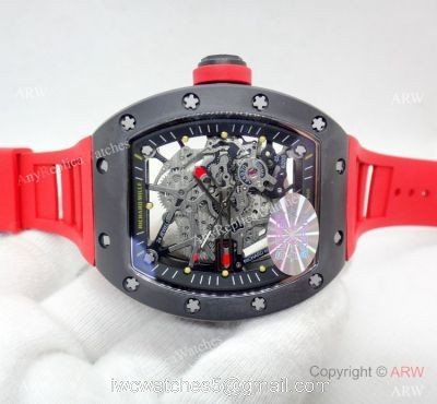 Richard Mille AAA Watches RM035 AMERICAS Red Rubber Strap watches