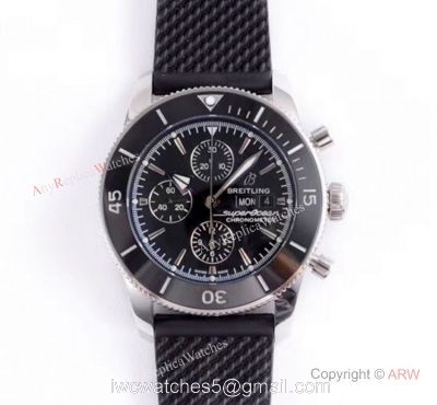 Swiss Replica Breitling Superocean Heritage II day-date SS Black Dial Watch GB factory watches