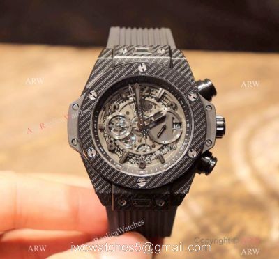 Hublot Big Bang King Chronograph Watch Black Case Rubber Strap watches
