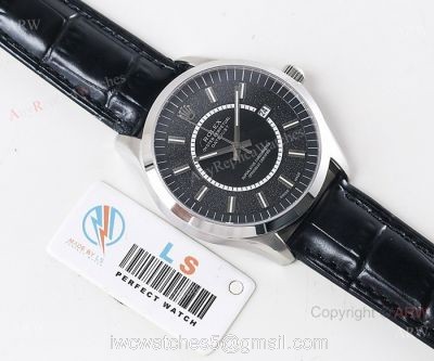 Grade A Replica Rolex Datejust Swiss 8215 Watch SS Black Dial 40mm watches