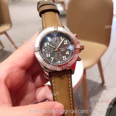 New Copy Breitling Super Avenger II SS Brown Leather Strap Watch 43mm watches