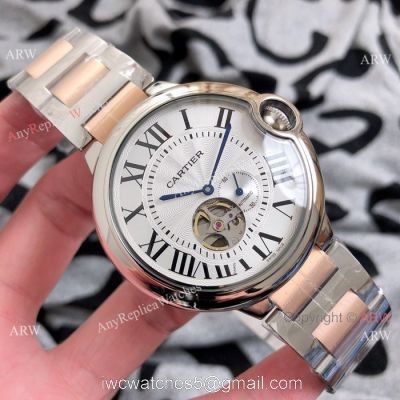 Ballon Bleu de Cartier 82S5 Replica Watch Two Tone Rose Gold Swiss Quality watches