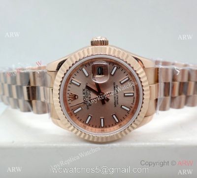 Rose Gold Rolex Presidential Replica Watch 28mm Women watches