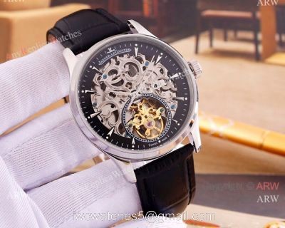 Fake Jaeger-LeCoultre Master Ultra Thin Tourbillon Watches SS Skeleton Dial watches