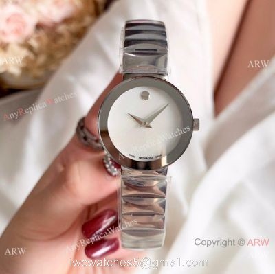Low Price Copy Movado Stainless Steel White MOP Dial Watch Lady Quartz watches
