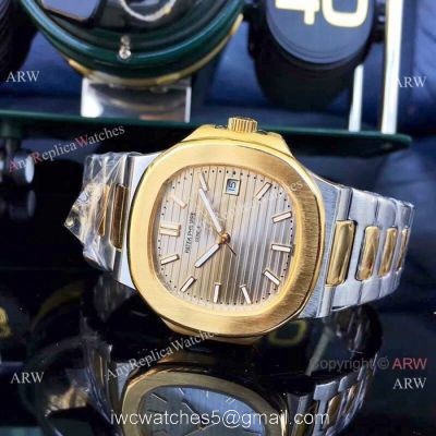 Copy Patek Philippe Nautilus Two Tone Gold Dial Watch For Sale watches