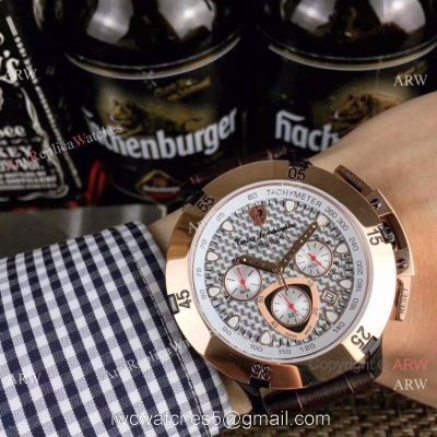 Copy Lamborghini Herrenuhr Quartz watch Rose Gold Bezel Silver Dial watches