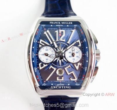 Super Clone Franck Muller Vanguard Yachting 7750 Blue Dial Watch 2019 Replica watches