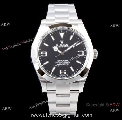Swiss Replica Rolex Explorer I 3132 Black Dial Watch AR Watch Factory For Sale watches