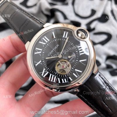 Swiss Quality Replica Cartier Ballon Bleu de Watches SS Black Dial watches