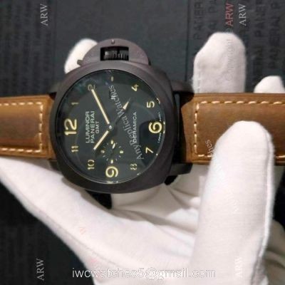 Fake Luminor Panerai GMT Ceramica Black Steel watch PAM0441 watches