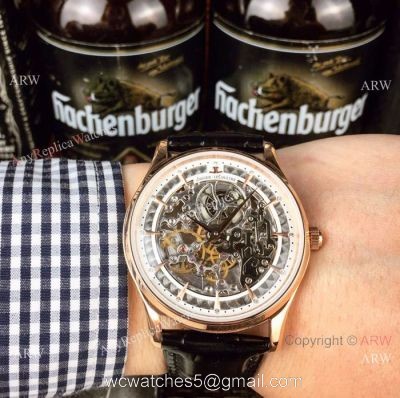 Best Quality Replica Jaeger-LeCoultre Skeleton Rose Gold Men Watch watches