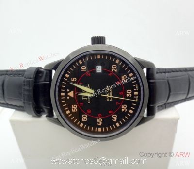 Replica IWC Mark XVIII 40mm Watch Black Case Orange Markers watches