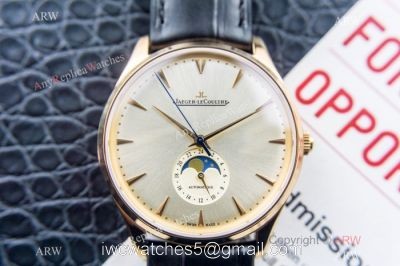 Swiss Grade Copy Jaeger-LeCoultre Master Ultra Thin Moon Wristwatch Silver Face watches